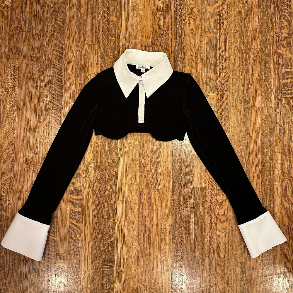 MIRROR PILAIS UNDERWIRE POLO CROP TOP